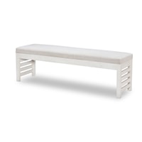 Edgewater Upholstered Bench in Sand Dollar Finish