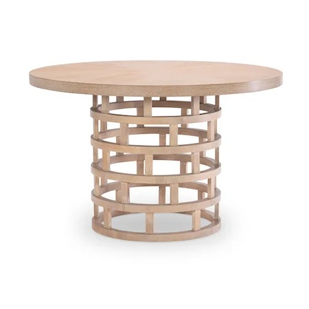 Coastal-Style Round Pedestal Table