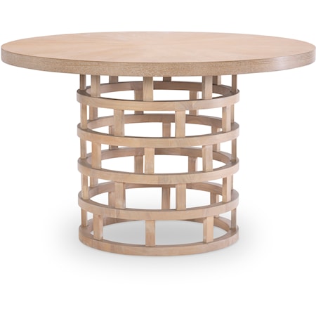 Coastal-Style Round Pedestal Table