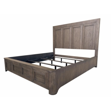 Queen Panel Bed w/Storage Bench