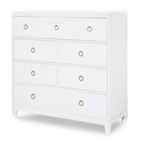 Contemporary 6-Drawer Bureau with Jewelry Tray