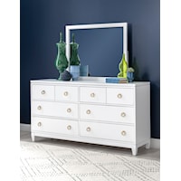 Dresser and Mirror Set