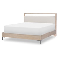 Coastal-Style Upholstered King Bed