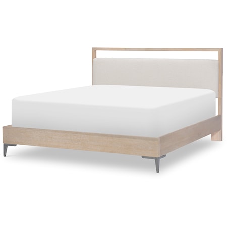 Coastal-Style Upholstered California King Bed
