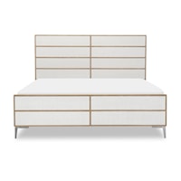 Contemporary Queen Panel Bed with Two-Tone Finish