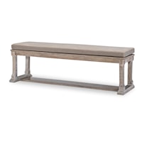 Transitional Upholstered Dining Bench