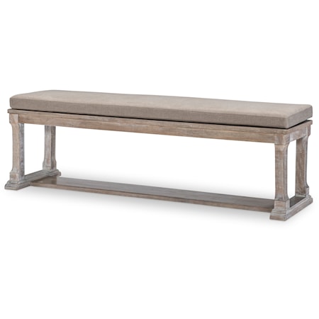 Transitional Upholstered Dining Bench
