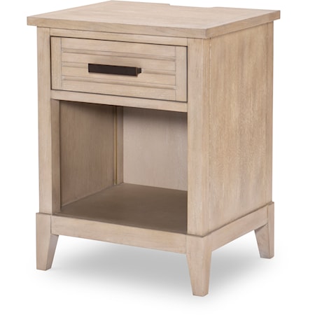 Edgewater Leg Night Stand Wood Finish