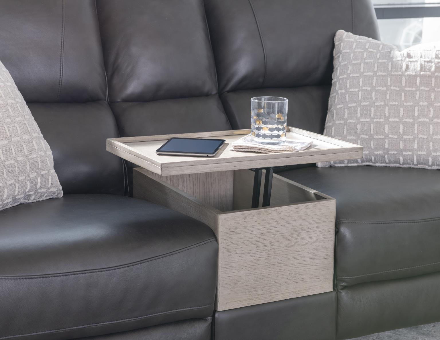 Legacy Classic ESME RAVELLO IRON Hi Leg Power Leather Match Loveseat