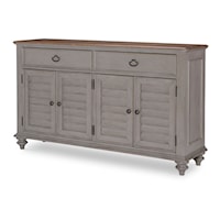 Farmhouse Server with 2-Drawers Lined with Felt