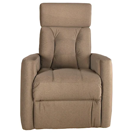 Contemporary Power Swivel Gliding Recliner with Power Headrest