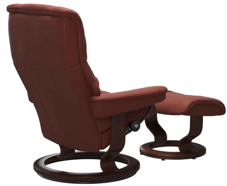 Large Chair &amp; Ottoman with Classic Base