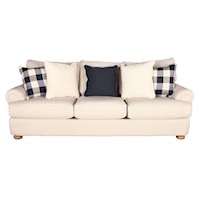 Traditional 99" Sofa with Scattered Back Pillows
