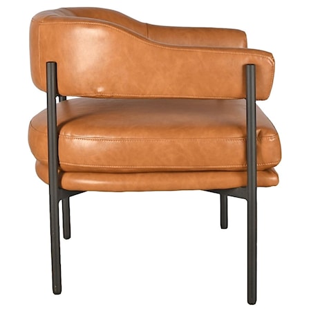 Faux Leather Accent Chair