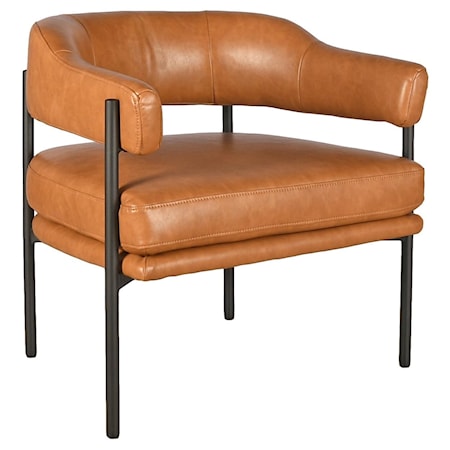 Faux Leather Accent Chair