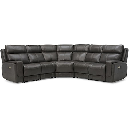 Leather Power Sectional