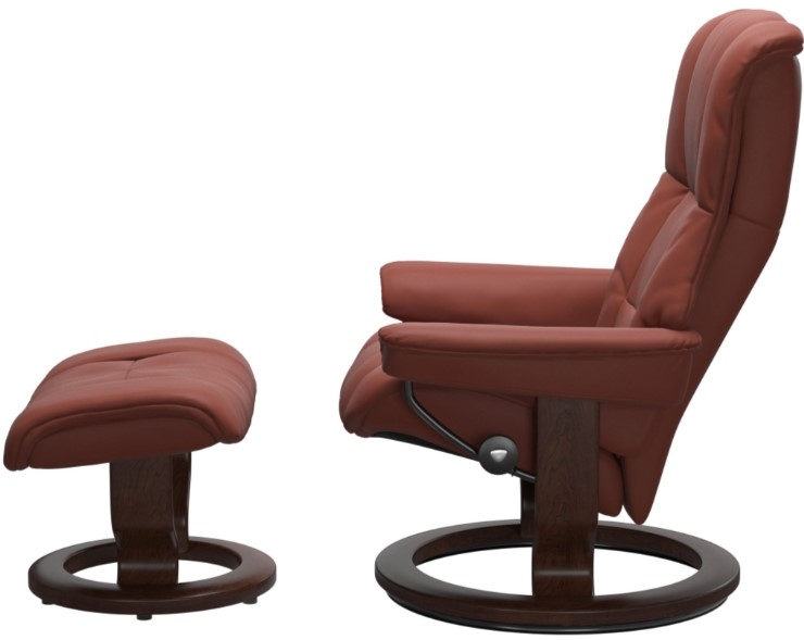 Large Chair &amp; Ottoman with Classic Base