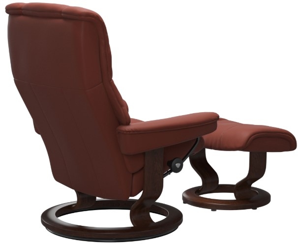 Small Chair &amp; Ottoman with Classic Base