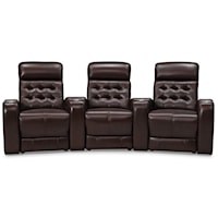 Leather Power Home Theater Sectional with Headrest and Lumbar