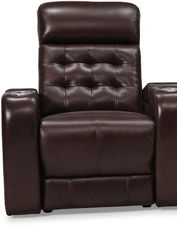 Leather Power Home Theater Sectional