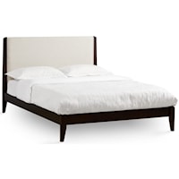 Queen Platform Bed with Upholstered Headboard