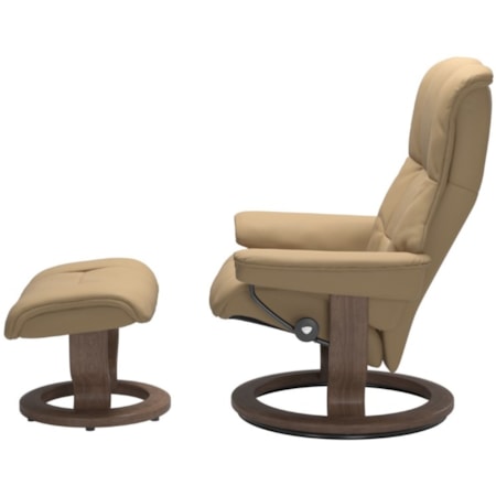 Medium Chair &amp; Ottoman with Classic Base