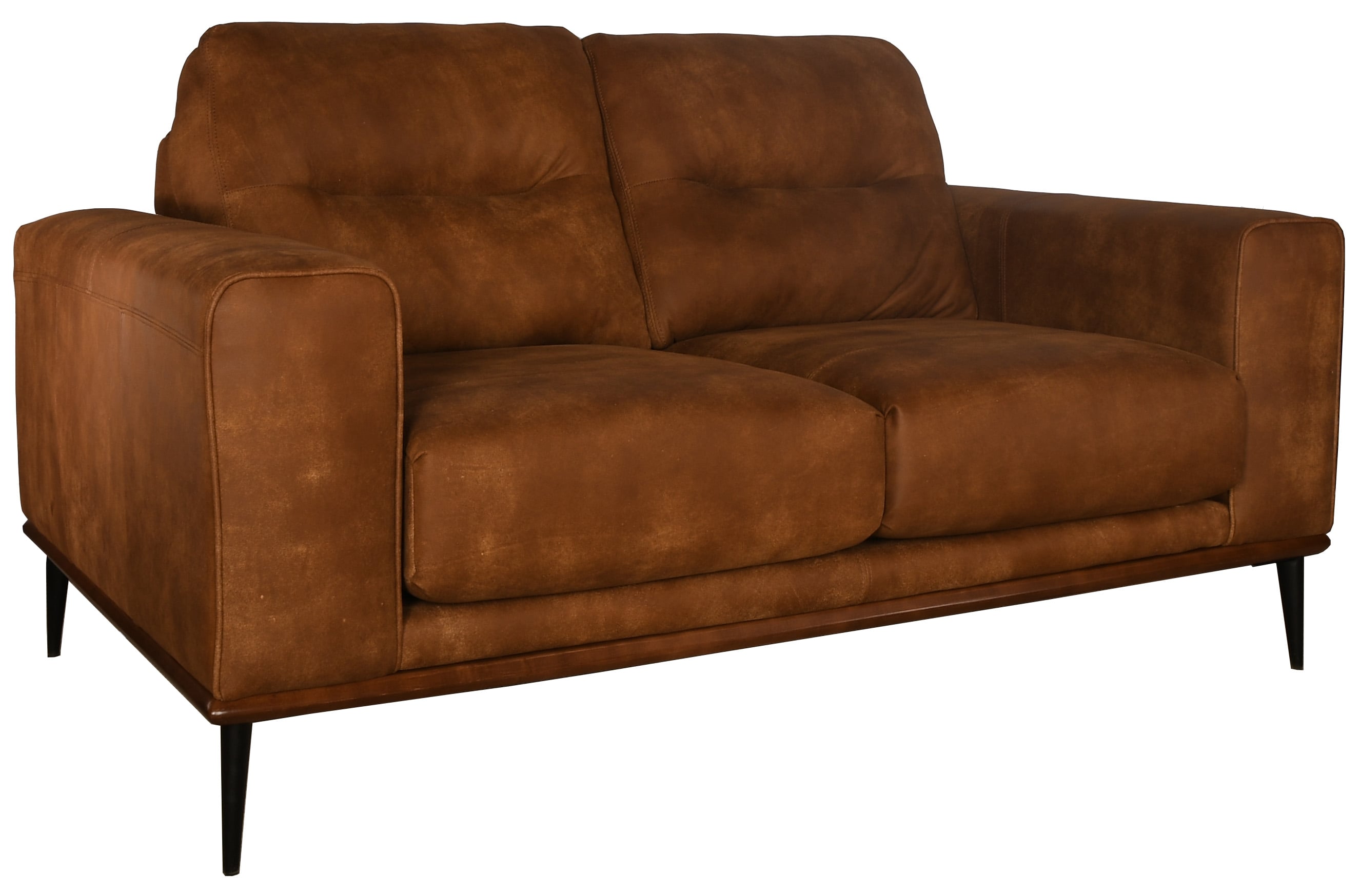 Leather loveseat