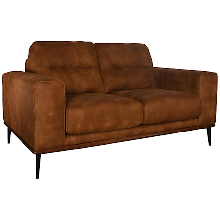 Leather loveseat