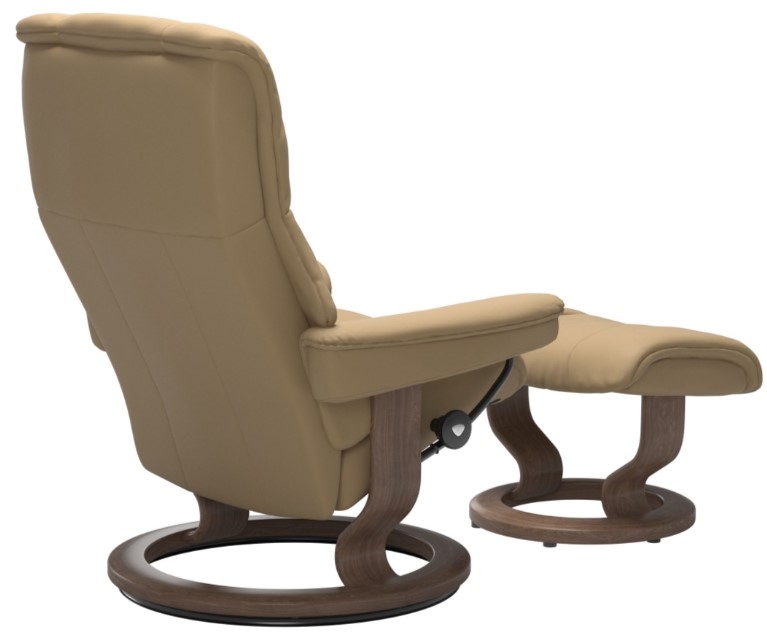 Medium Chair &amp; Ottoman with Classic Base