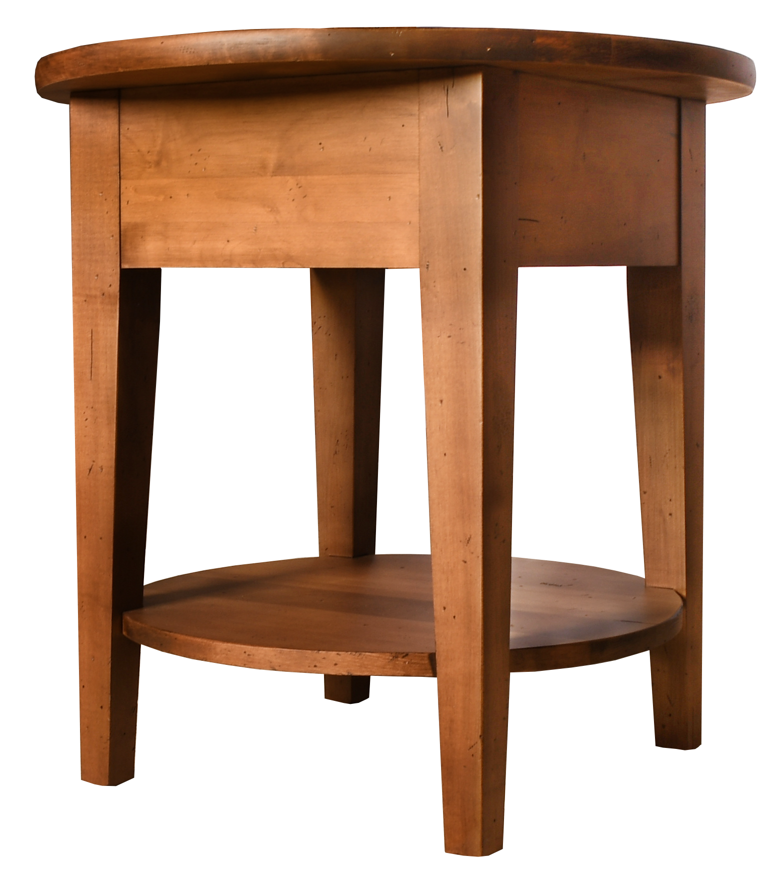 24" Round Table w/Lower Shelf