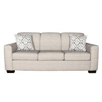 Casual Sofa with Beveled Arms