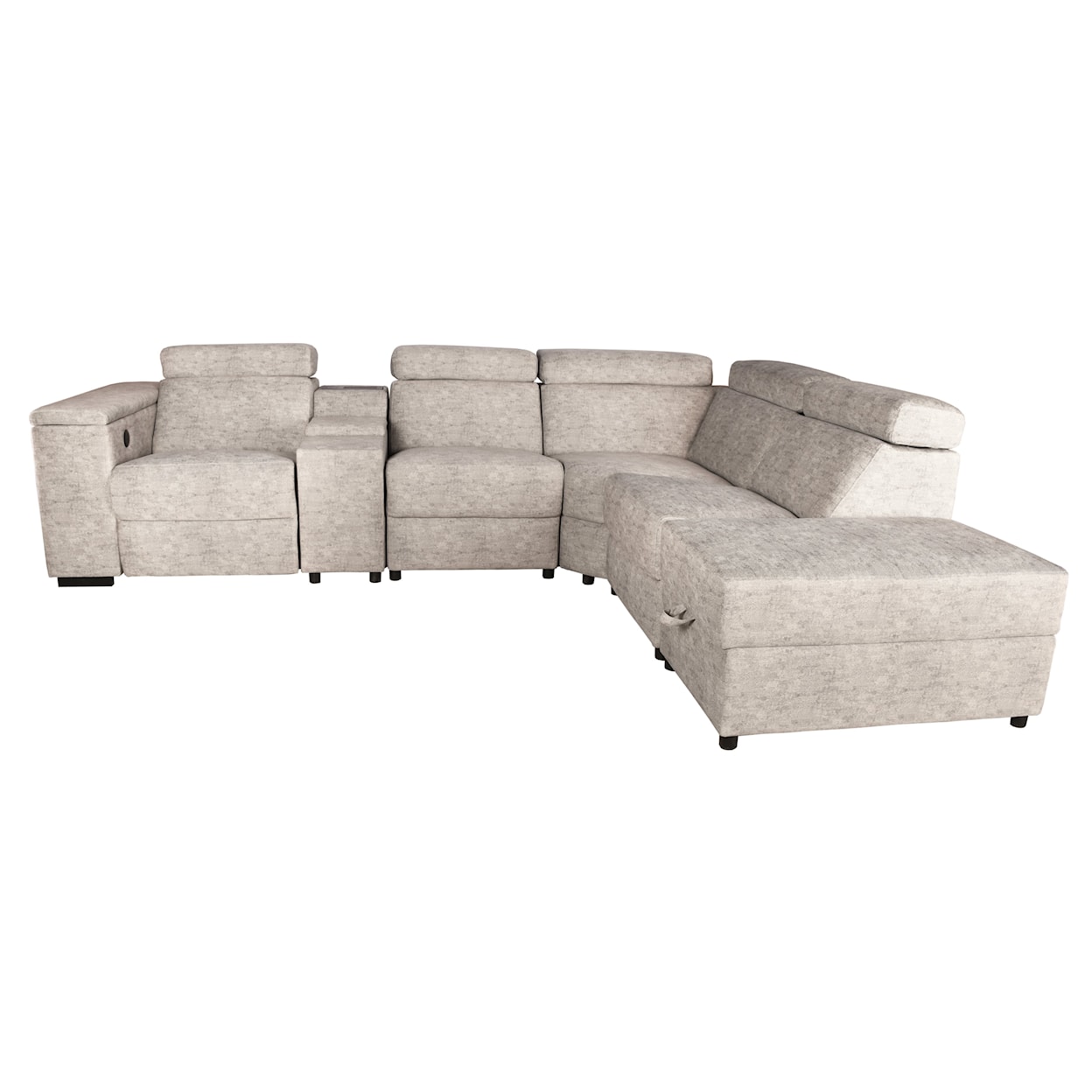 AC Pacific Fendi 5 Piece Power Sectional