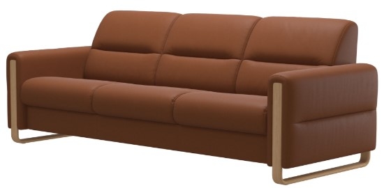 3-Seater Sofa with Wood Arms