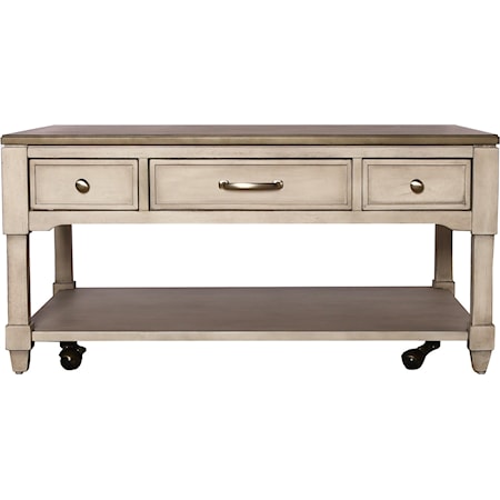 3-Drawer Rectangular Cocktail Table