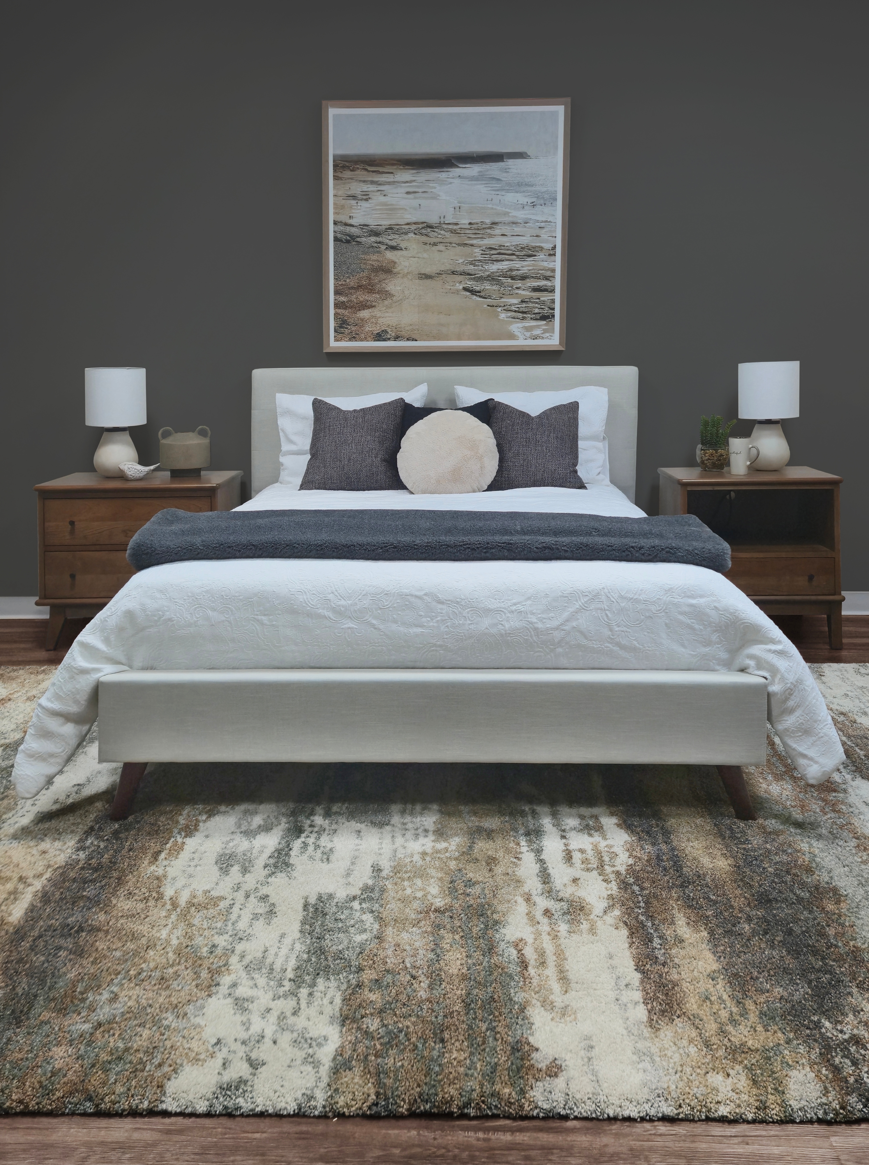 Ryan Queen Cream Platform Bed