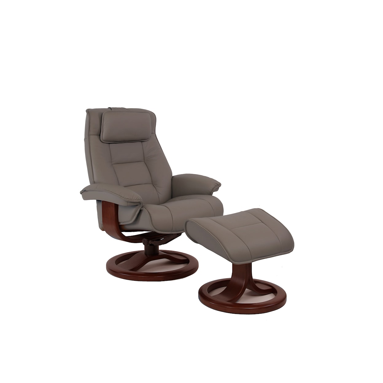 Fjords by Hjellegjerde Classic Comfort Collection Mustang R Large Manual Recliner W/ Footstool