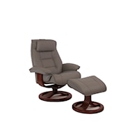 Modern Mustang R Large Manual Recliner with Footstool
