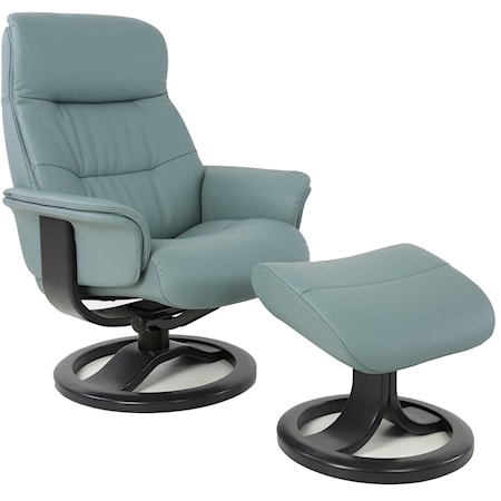 Anne R Small Manual Recliner with Footstool