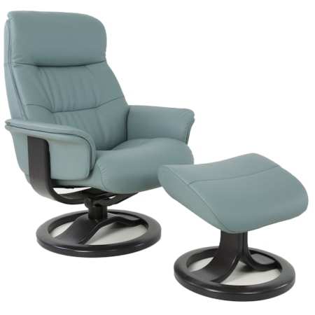 Anne R Small Manual Recliner with Footstool
