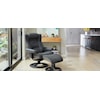 Fjords by Hjellegjerde Classic Comfort Collection Regent R Small Manual Recliner W/ Footstool