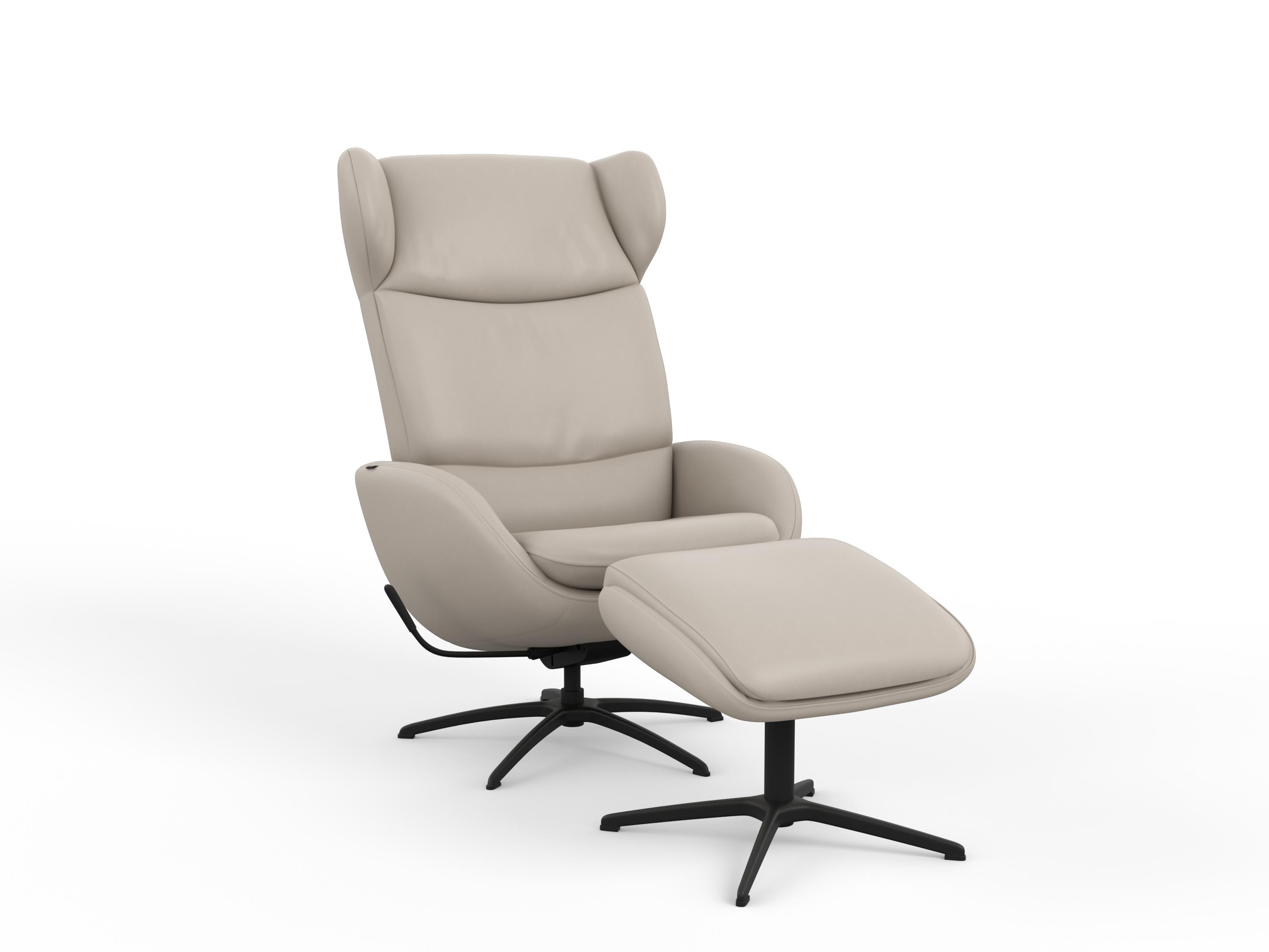 Fjords by Hjellegjerde Classic Comfort Collection Recliner with Footstool