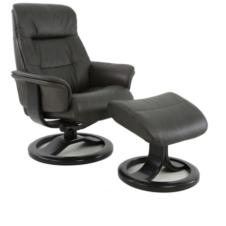 Anne R Large Manual Recliner with Footstool