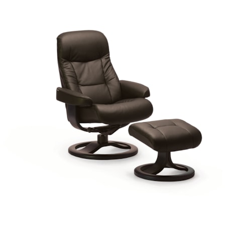 Muldal R Large Manual Recliner W/ Footstool