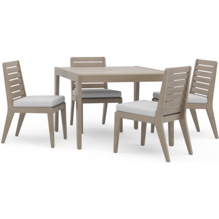 Transitional Outdoor 5-Piece Dining Set