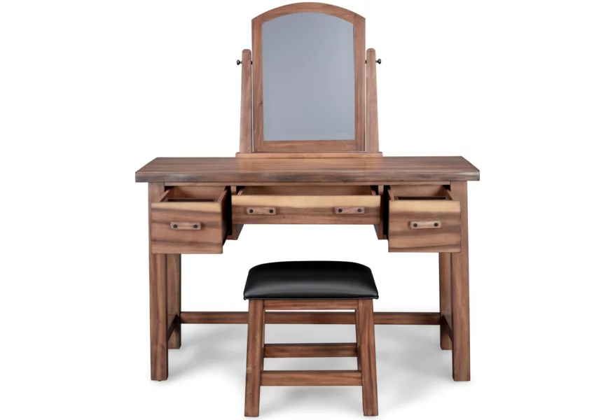 Forest Retreat Vanity and Bench by homestyles at Sam Levitz Furniture