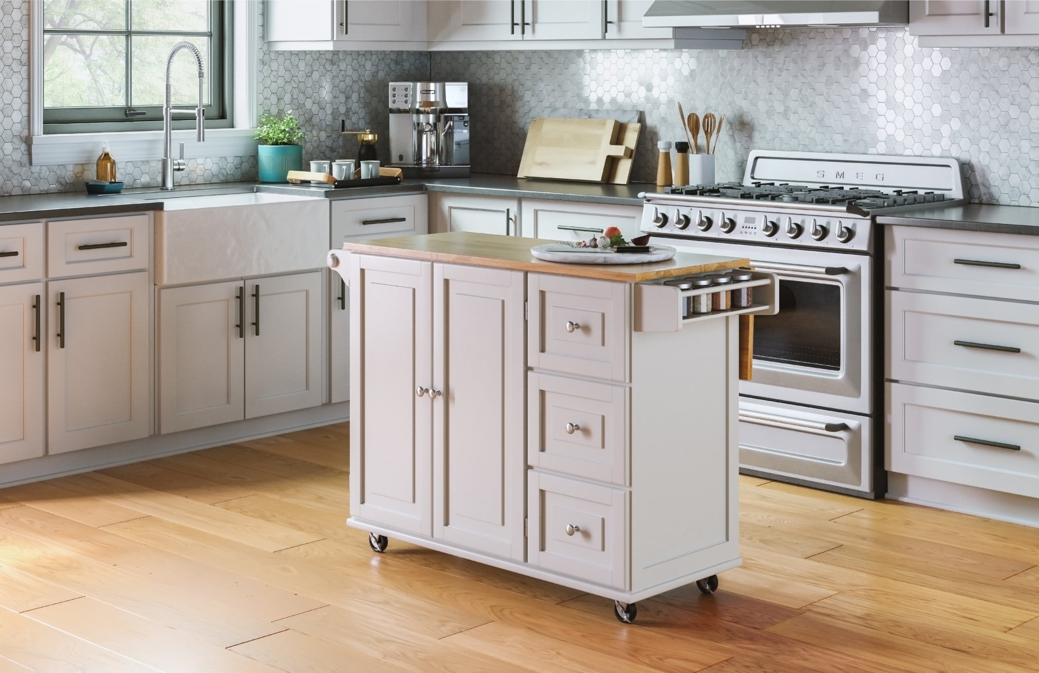 homestyles Blanche Kitchen Cart
