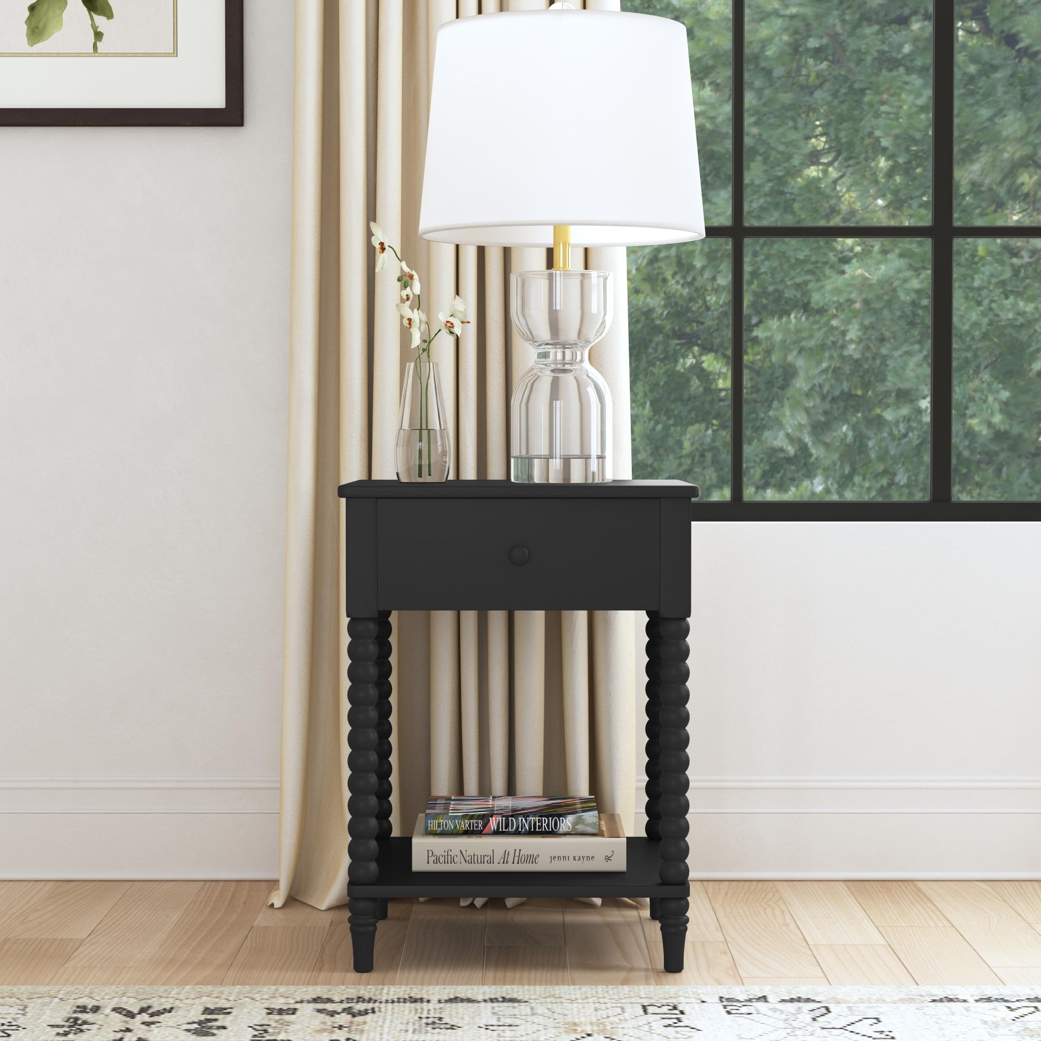 homestyles Spindle 1-Drawer Nightstand