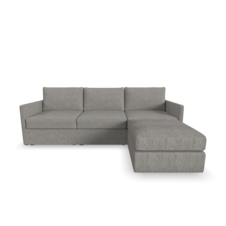 Narrow-Arm Sofa with Ottoman