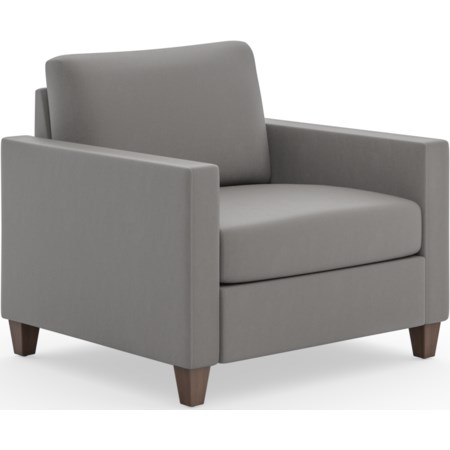 Transitional Accent Chair with Loose Cushions