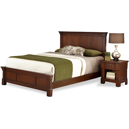 King Bed and Nightstand